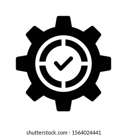 setting vector glyph flat icon