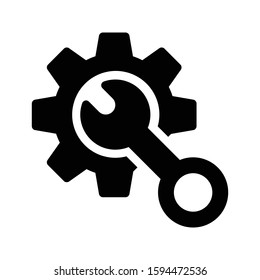 setting vector glyph flat icon 