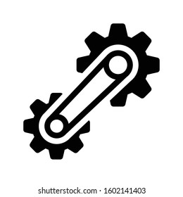 setting vector glyph flat icon 