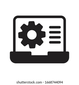 setting vector glyph flat icon 