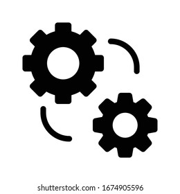 setting vector glyph flat icon 