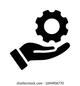 setting vector glyph flat icon 