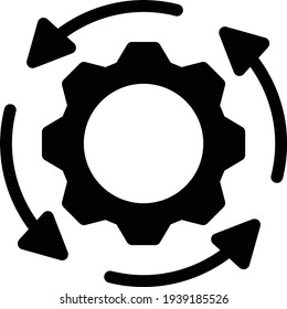 setting vector glyph flat icon