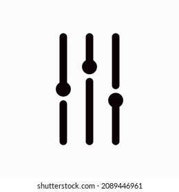 setting vector icon, audio, sound symbol. Modern,simple flat vector illustration for web site or mobile app