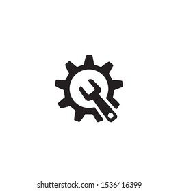 Setting vector icon black design