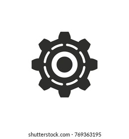 Setting vector icon. Black illustration isolated on white background for graphic and web design.