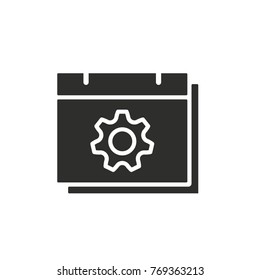 Setting vector icon. Black illustration isolated on white background for graphic and web design.