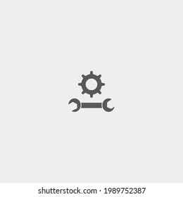 Setting vector icon illustration sign