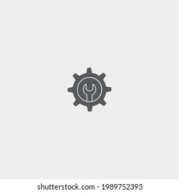 Setting vector icon illustration sign