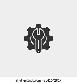 Setting vector icon illustration sign