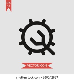 Setting vector icon, illustration symbol