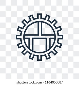 Setting vector icon isolated on transparent background, Setting logo concept