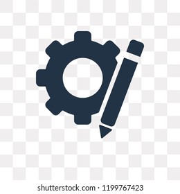 Setting vector icon isolated on transparent background, Setting transparency concept can be used web and mobile