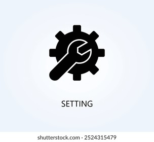 Configuración De Vector, Icono O Ilustración De Símbolo De Signo De Logotipo