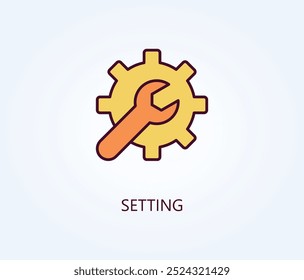 Configuración De Vector, Icono O Ilustración De Símbolo De Signo De Logotipo