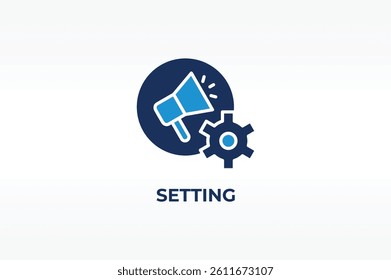 SETTING vector, icon or logo sign isolated symbol illustration