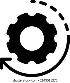 configuración de la ilustración vectorial en un fondo transparente.Símbolos de calidad premium.Icono vector glifos para el concepto y el diseño gráfico.