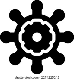 configuración de la ilustración vectorial en un fondo transparente. Símbolos de calidad superior. Iconos vectoriales de glifos para diseño de conceptos y gráficos. 

