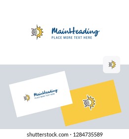 Setting  vector logotype with business card template. Elegant corporate identity. - Vector