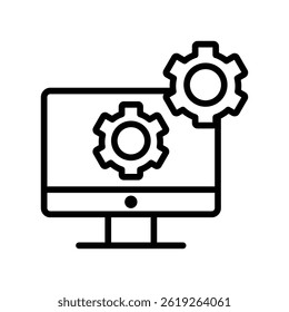 Setting Vector outline icon. Eps10 file 