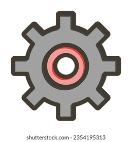 Setting Vector Thick Line Filled Colors Icon For Personal And Commercial Use.
