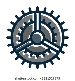 Setting Vector Thick Line Filled Dark Colors Icons For Personal And Commercial Use.
