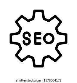 setting vector thin line icon 