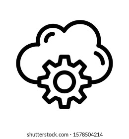 setting vector thin line icon 
