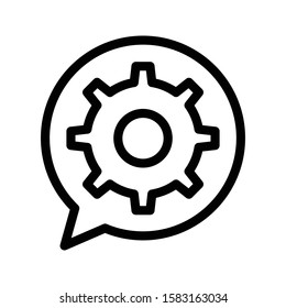 setting vector thin line icon