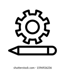 setting vector thin line icon 