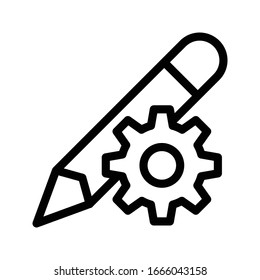 setting vector thin line icon 