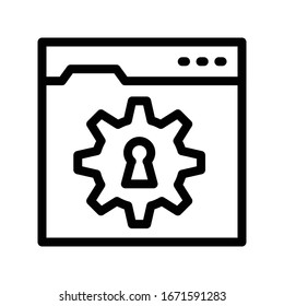 setting vector thin line icon 
