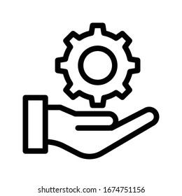 setting vector thin line icon 