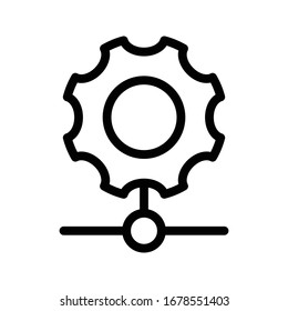 setting vector thin line icon 