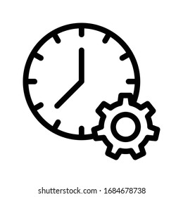 setting vector thin line icon 