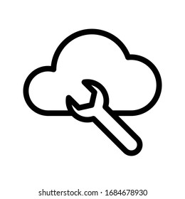 setting vector thin line icon 