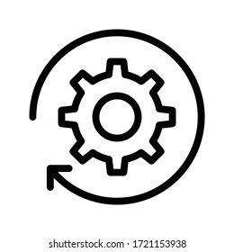 setting vector thin line icon 