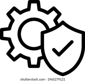 setting vector thin line  icon