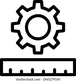 setting vector thin line  icon