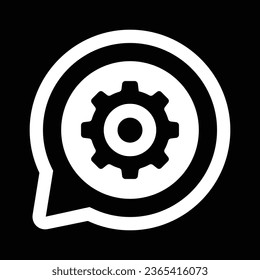 setting vector thin line icon