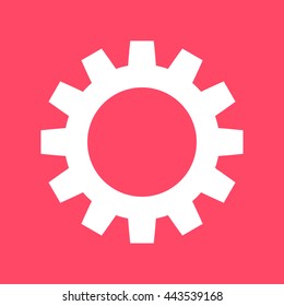 Setting white icon on magenta color background. Eps-10.