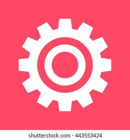 Setting white icon on magenta color background. Eps-10.