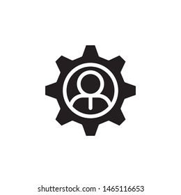 Setting, worker icon. Simple glyph, flat vector of project management icons for ui and ux, website or mobile application