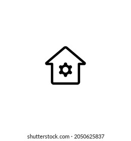Setting-Home icon simple vector perfect illustration