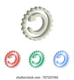 Settings - 3d isometric vector icons. Illustrations isolated for graphic and web design.