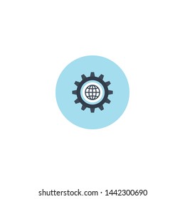 settings 5 icon sign signifier vector