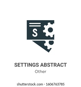 Settings abstract business card glyph icon vector on white background. Flat vector settings abstract business card icon symbol sign from modern other collection for mobile concept and web apps design.