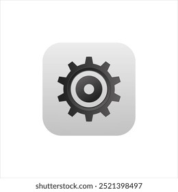 Settings application for mobile phone. Cogwheel con in modern style. Options app for phone.