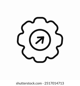 settings arrow icon sign vector