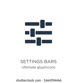 Settings bars icon vector. Trendy flat settings bars icon from ultimate glyphicons collection isolated on white background. Vector illustration can be used for web and mobile graphic design, logo, 